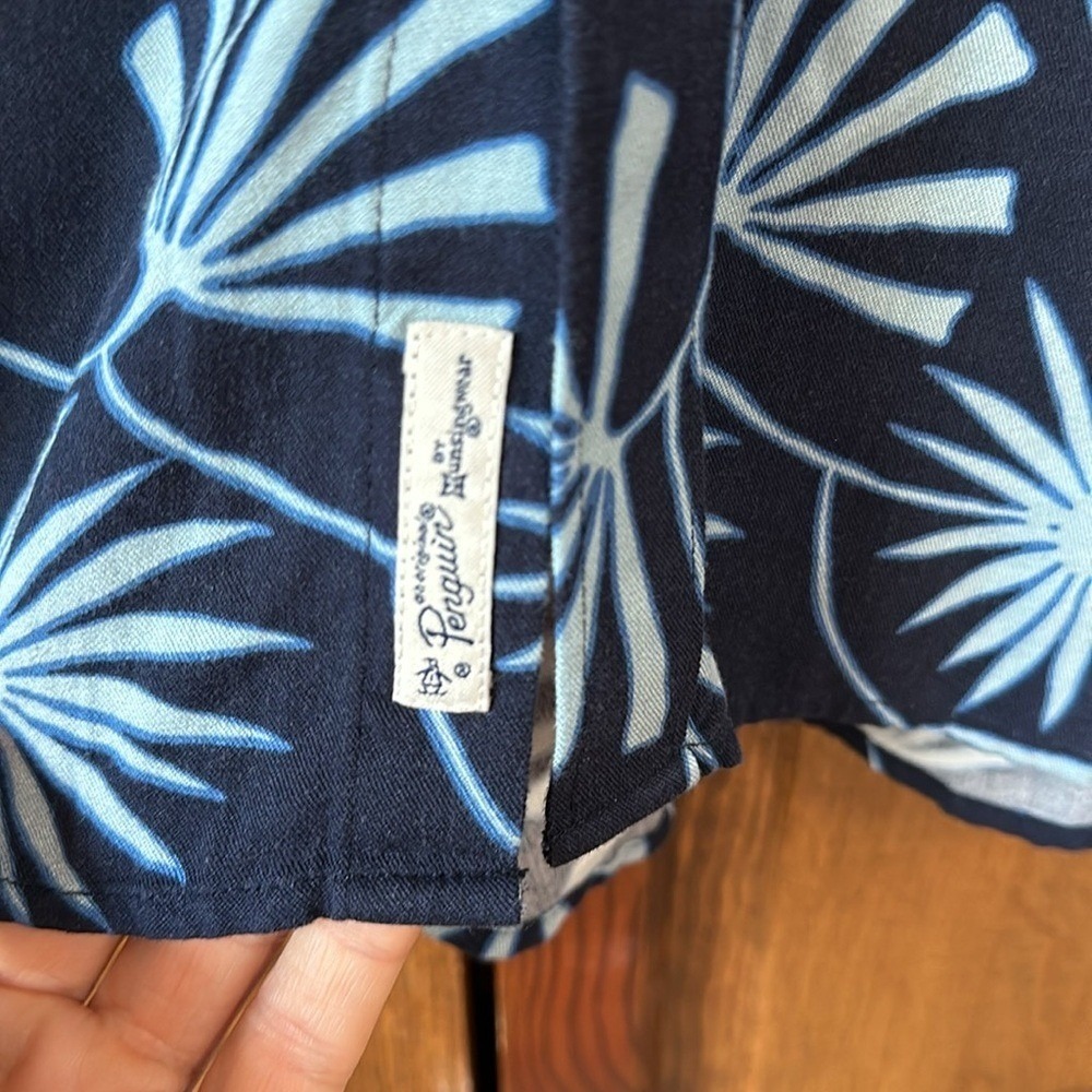 NWT Original Penguin by Munsingwear Large Men's Button Down Shirt Beach NEW L - Picture 5 of 11